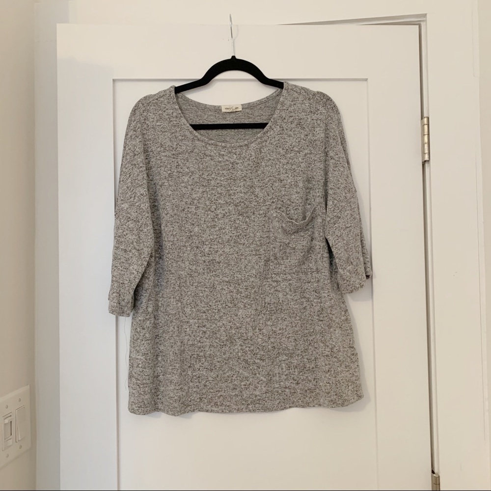 Silence + Noise grey slouchy top